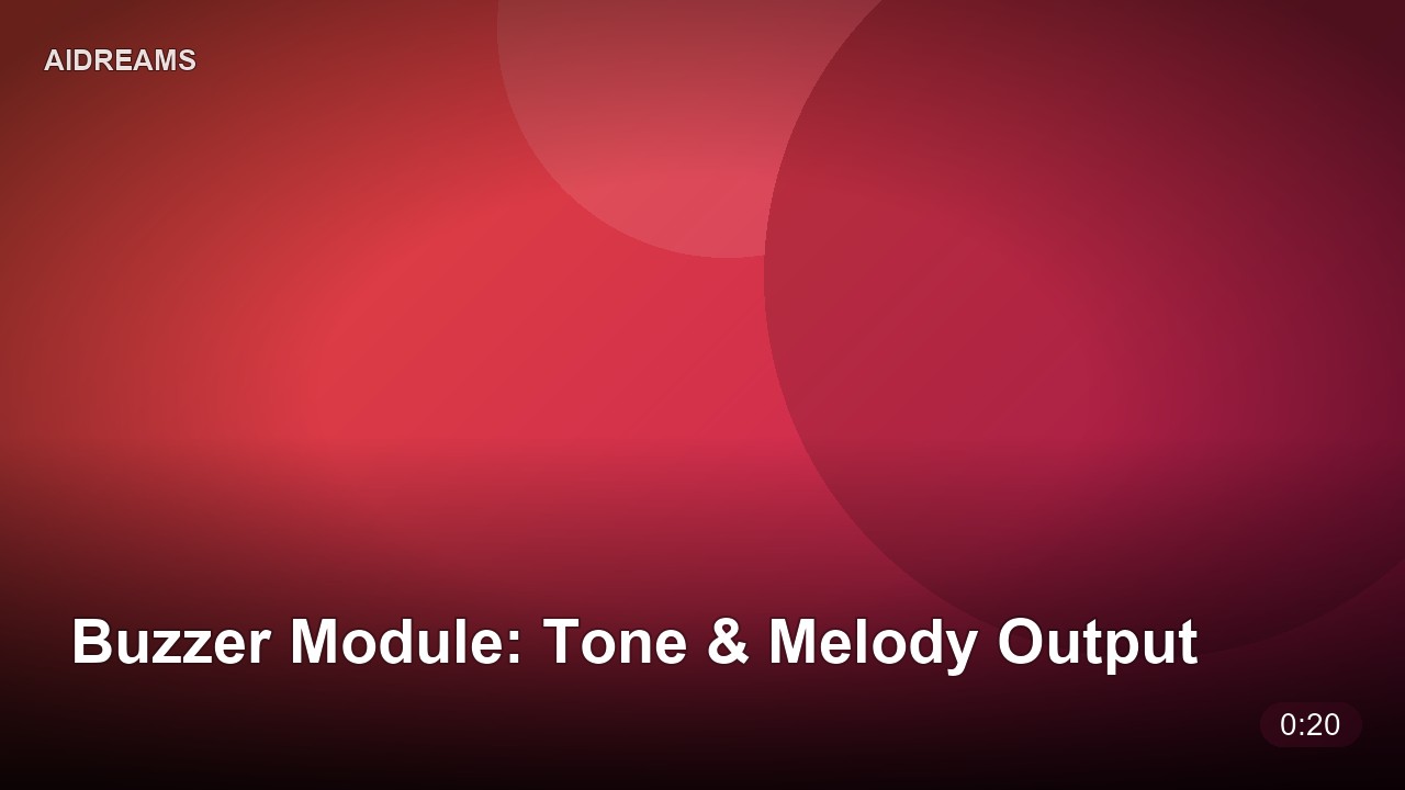 Buzzer Module: Tone & Melody Output