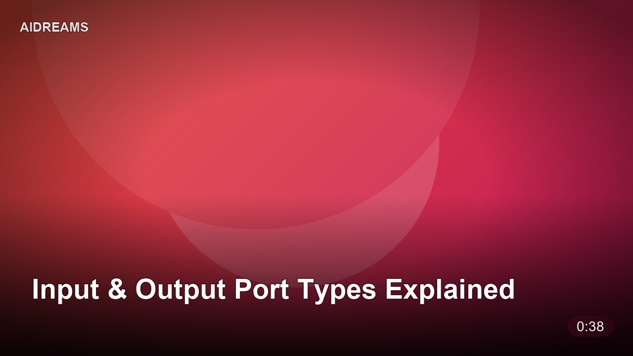 Input & Output Port Types Explained