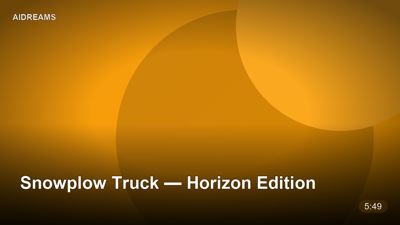 Snowplow Truck — Horizon Edition